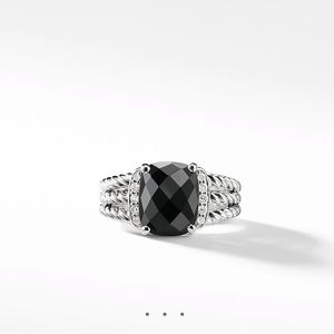 David Yurman Black Onyx Petite Wheaton Ring